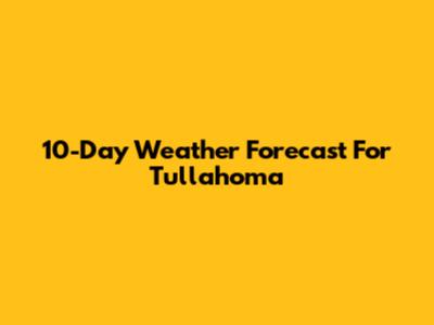 10-Day Weather Forecast For Tullahoma