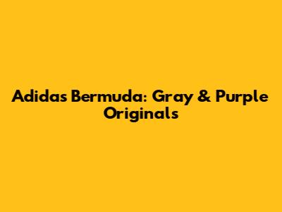 Adidas Bermuda: Gray & Purple Originals