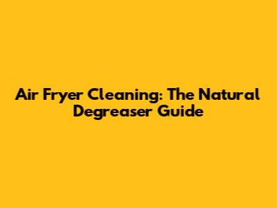 Air Fryer Cleaning: The Natural Degreaser Guide