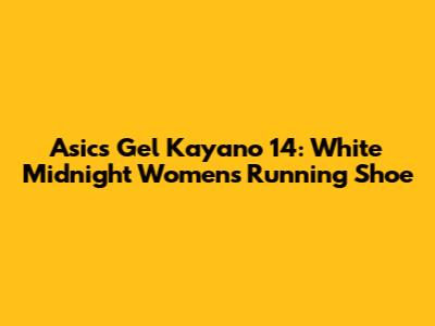 Asics Gel Kayano 14: White Midnight Women's Running Shoe