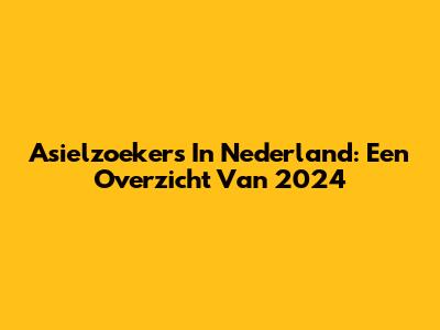 Asielzoekers In Nederland: Een Overzicht Van 2024