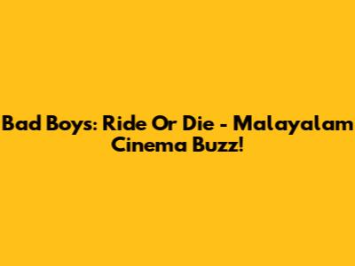 Bad Boys: Ride Or Die - Malayalam Cinema Buzz!