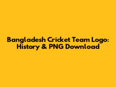 Bangladesh Cricket Team Logo: History & PNG Download