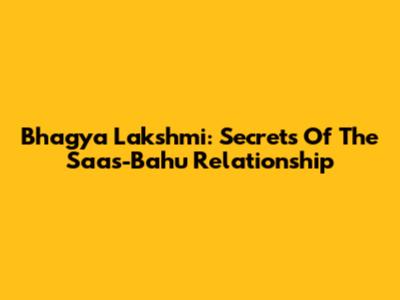 Bhagya Lakshmi: Secrets Of The Saas-Bahu Relationship