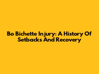 Bo Bichette Injury: A History Of Setbacks And Recovery
