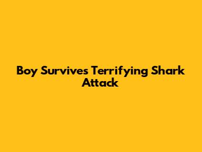 Boy Survives Terrifying Shark Attack