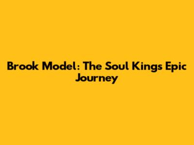 Brook Model: The Soul King's Epic Journey