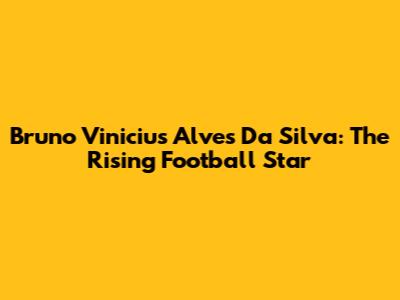 Bruno Vinicius Alves Da Silva: The Rising Football Star