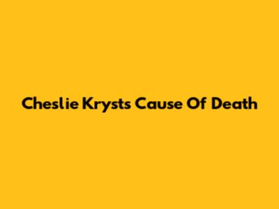 Cheslie Kryst's Cause Of Death