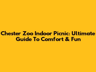 Chester Zoo Indoor Picnic: Ultimate Guide To Comfort & Fun