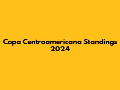 Copa Centroamericana Standings 2024
