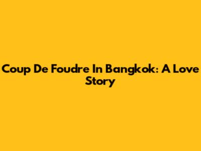 Coup De Foudre In Bangkok: A Love Story