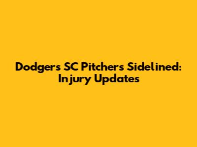 Dodgers SC Pitchers Sidelined: Injury Updates