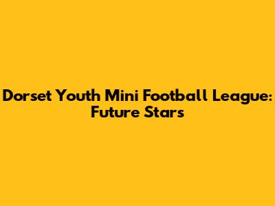 Dorset Youth Mini Football League: Future Stars