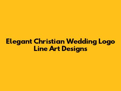 Elegant Christian Wedding Logo Line Art Designs