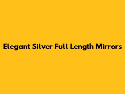 Elegant Silver Full Length Mirrors