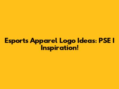 Esports Apparel Logo Ideas: PSE I Inspiration!