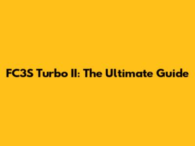 FC3S Turbo II: The Ultimate Guide