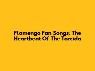 Flamengo Fan Songs: The Heartbeat Of The Torcida