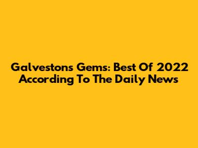 Galveston's Gems: Best Of 2022 According To The Daily News