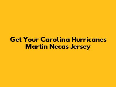 Get Your Carolina Hurricanes Martin Necas Jersey