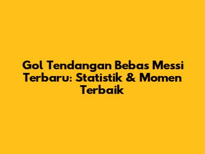 Gol Tendangan Bebas Messi Terbaru: Statistik & Momen Terbaik