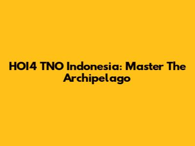 HOI4 TNO Indonesia: Master The Archipelago