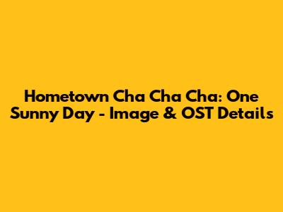 Hometown Cha Cha Cha: One Sunny Day - Image & OST Details