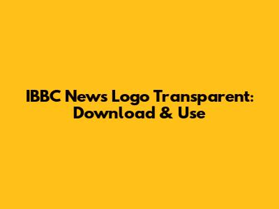 IBBC News Logo Transparent: Download & Use