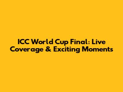 ICC World Cup Final: Live Coverage & Exciting Moments