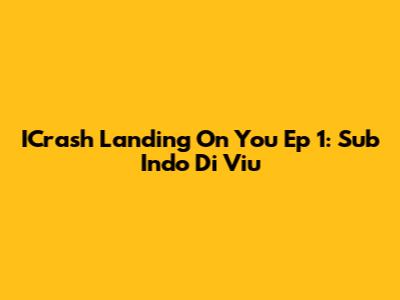 ICrash Landing On You Ep 1: Sub Indo Di Viu