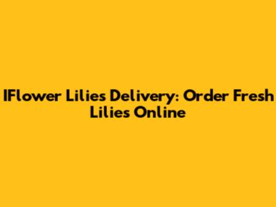 IFlower Lilies Delivery: Order Fresh Lilies Online