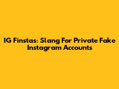 IG Finstas: Slang For Private Fake Instagram Accounts