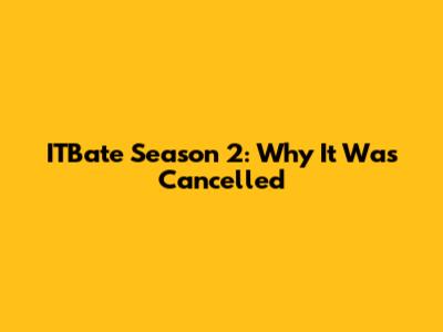 ITBate Season 2: Why It Was Cancelled