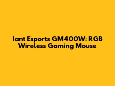Iant Esports GM400W: RGB Wireless Gaming Mouse