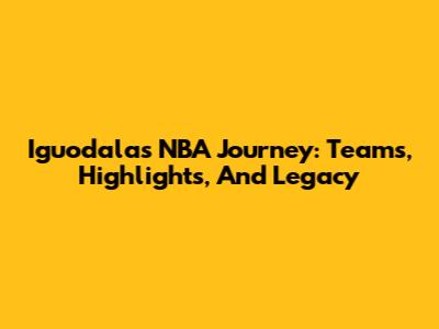 Iguodala's NBA Journey: Teams, Highlights, And Legacy