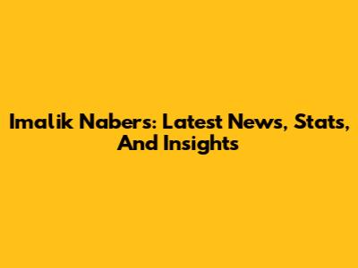 Imalik Nabers: Latest News, Stats, And Insights