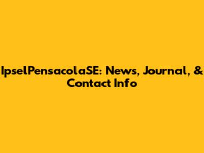 IpselPensacolaSE: News, Journal, & Contact Info