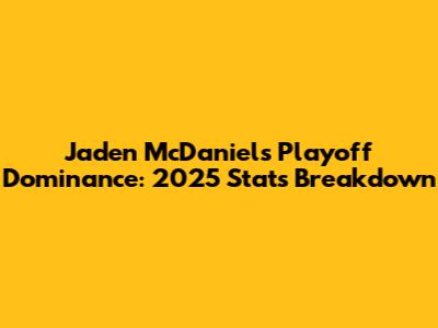 Jaden McDaniels' Playoff Dominance: 2025 Stats Breakdown