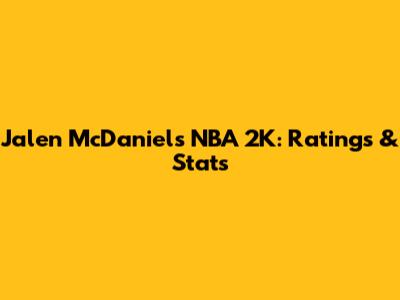Jalen McDaniels NBA 2K: Ratings & Stats