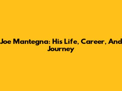Joe Mantegna: His Life, Career, And Journey