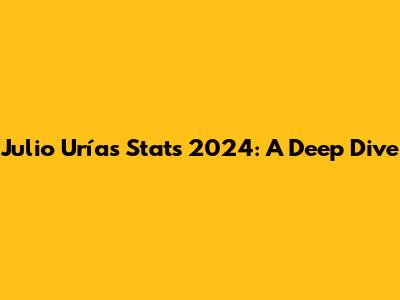Julio Urías Stats 2024: A Deep Dive