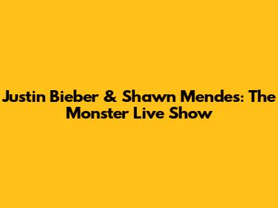Justin Bieber & Shawn Mendes: The 'Monster' Live Show