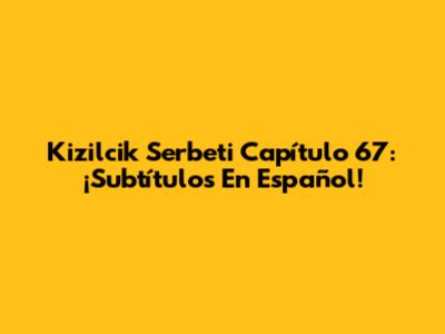 Kizilcik Serbeti Capítulo 67: ¡Subtítulos En Español!