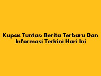 Kupas Tuntas: Berita Terbaru Dan Informasi Terkini Hari Ini