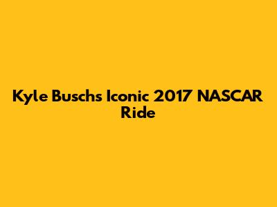 Kyle Busch's Iconic 2017 NASCAR Ride