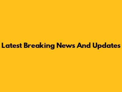 Latest Breaking News And Updates