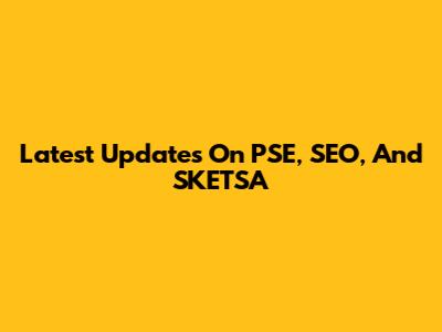 Latest Updates On PSE, SEO, And SKETSA