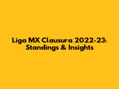 Liga MX Clausura 2022-23: Standings & Insights