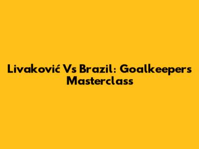 Livaković Vs Brazil: Goalkeeper's Masterclass
